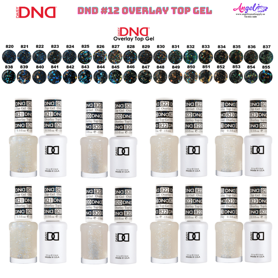DND12 Overlay Top Collection #820 - #855 - Angelina Nail Supply NYC