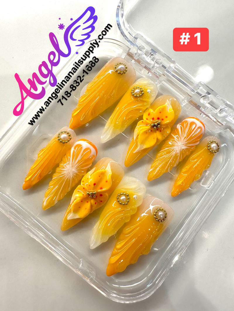 Angelina Handmade Custom Press-On | #001-#029