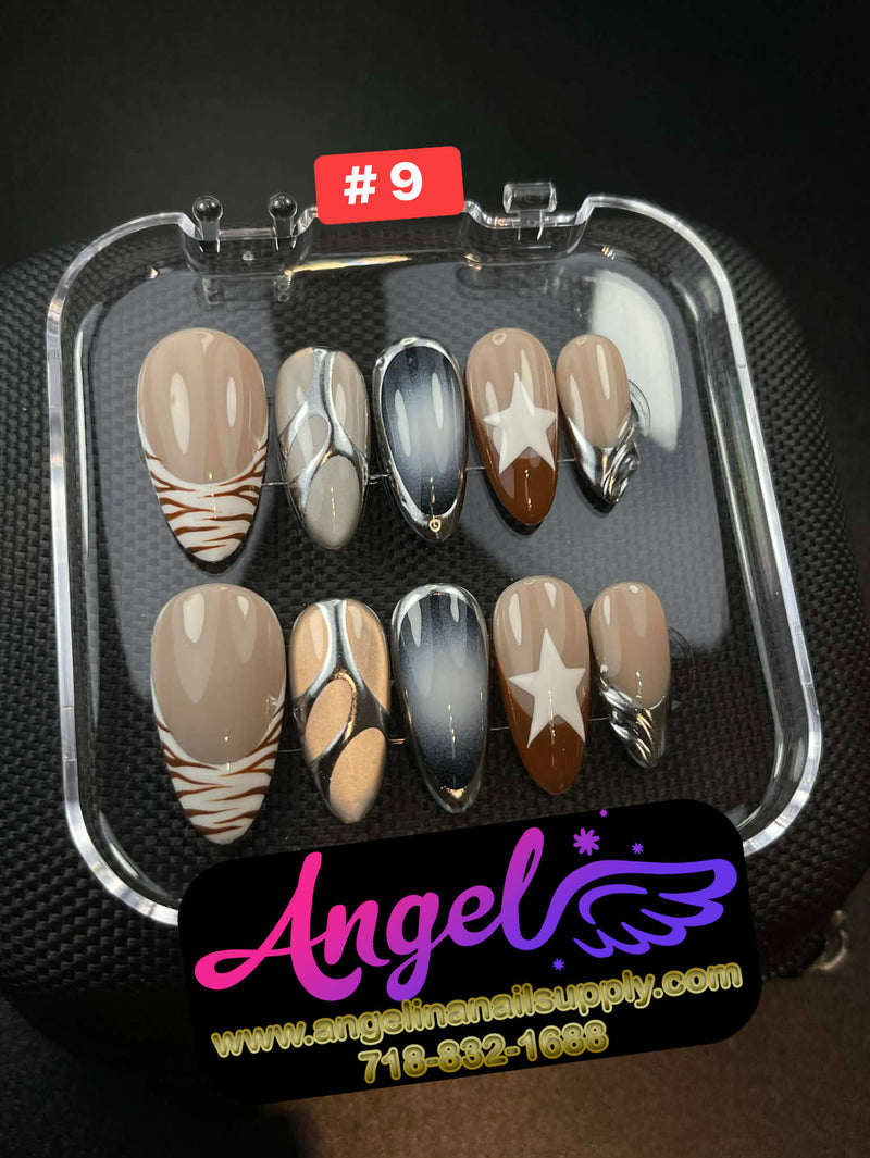 Angelina Handmade Custom Press-On | #001-#029