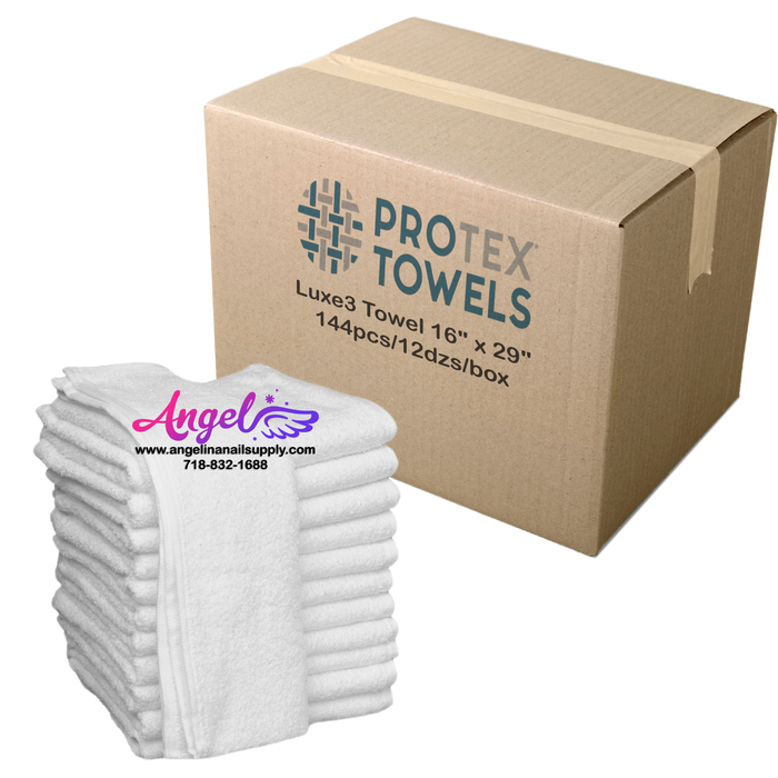 ProTex Luxe3 Towel 16" x 29" - Snow White (Box of 144)