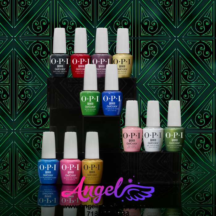 OPI Gel Color - Wicked Collection 12 Colors & 1 Base Gel 1 Top Gel| Holiday 2024