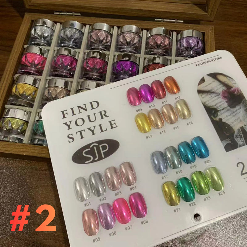 Mirror Chrome Powder Set 24 Colors