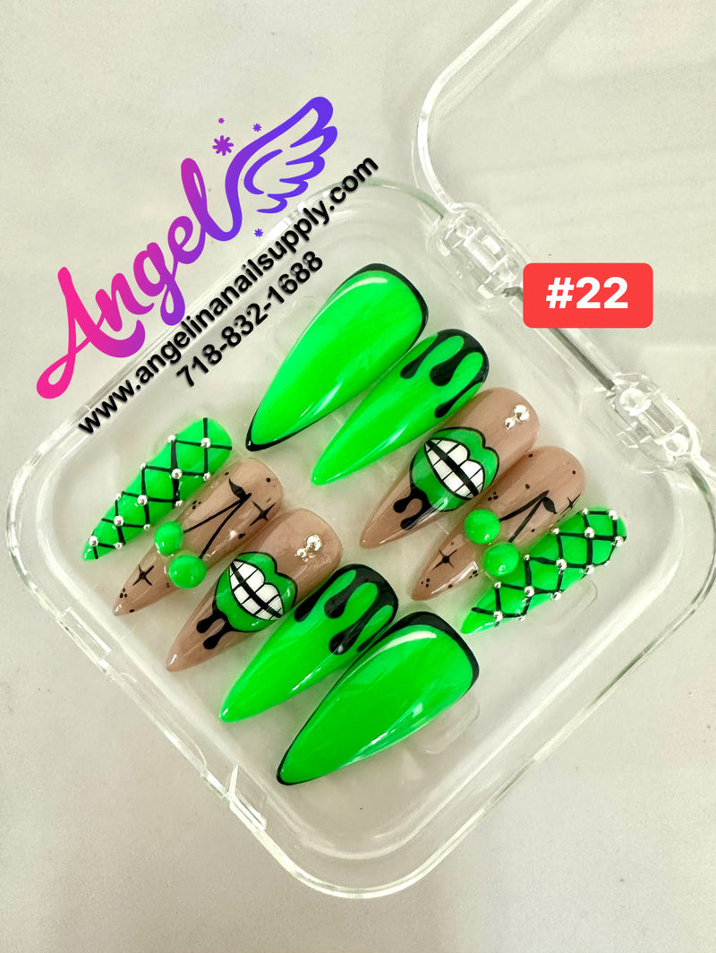 Angelina Handmade Custom Press-On | #001-#029