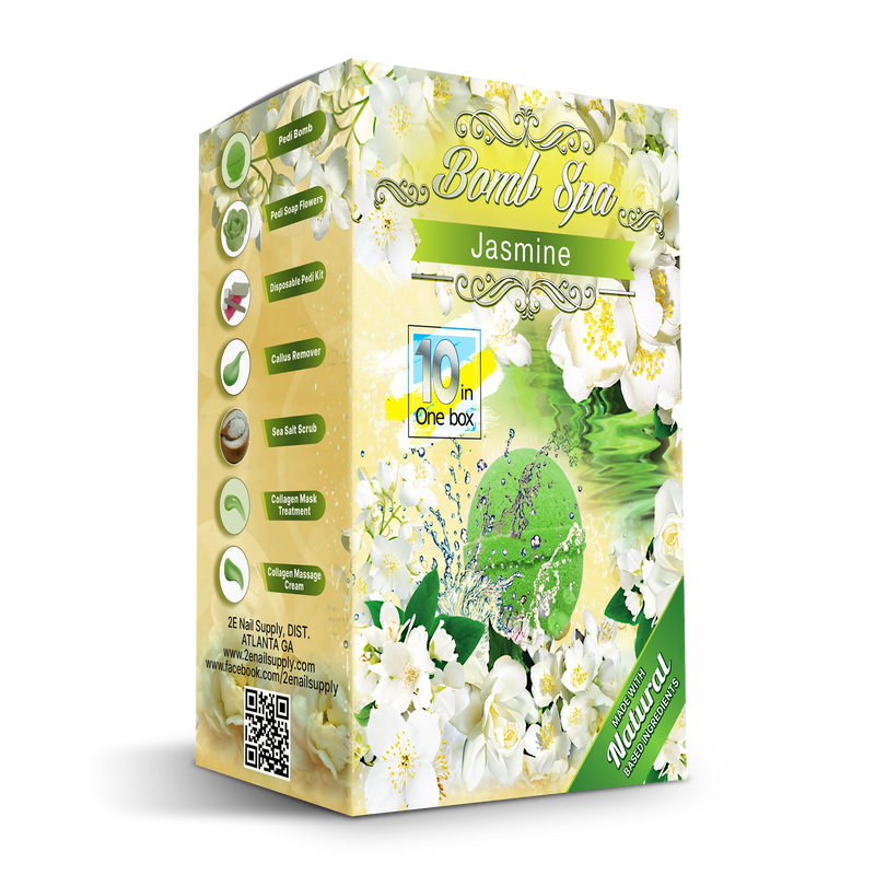 2E Organic Bomb Spa 10 in 1 - Jasmine (box/80 kits) - Angelina Nail Supply NYC