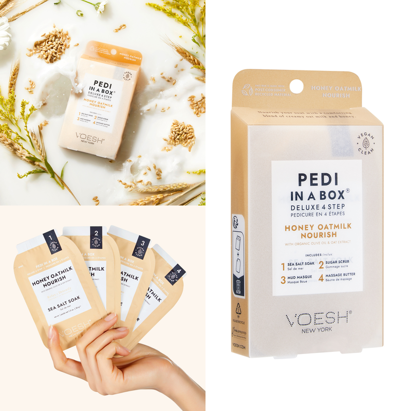 Voesh - Pedi in a Box 4 Steps Honey Oatmilk (box/50pcs)