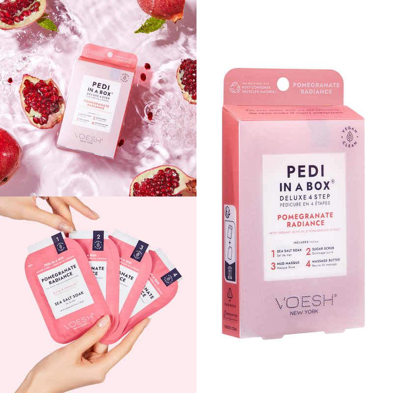 Voesh - Pedi in a Box 4 Steps Pomegranate Radiance (box/50pcs)