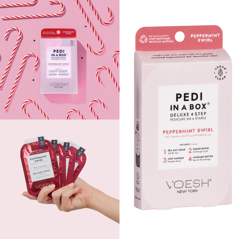 VOESH - Pedi in a Box Peppermint Swirl (hộp)