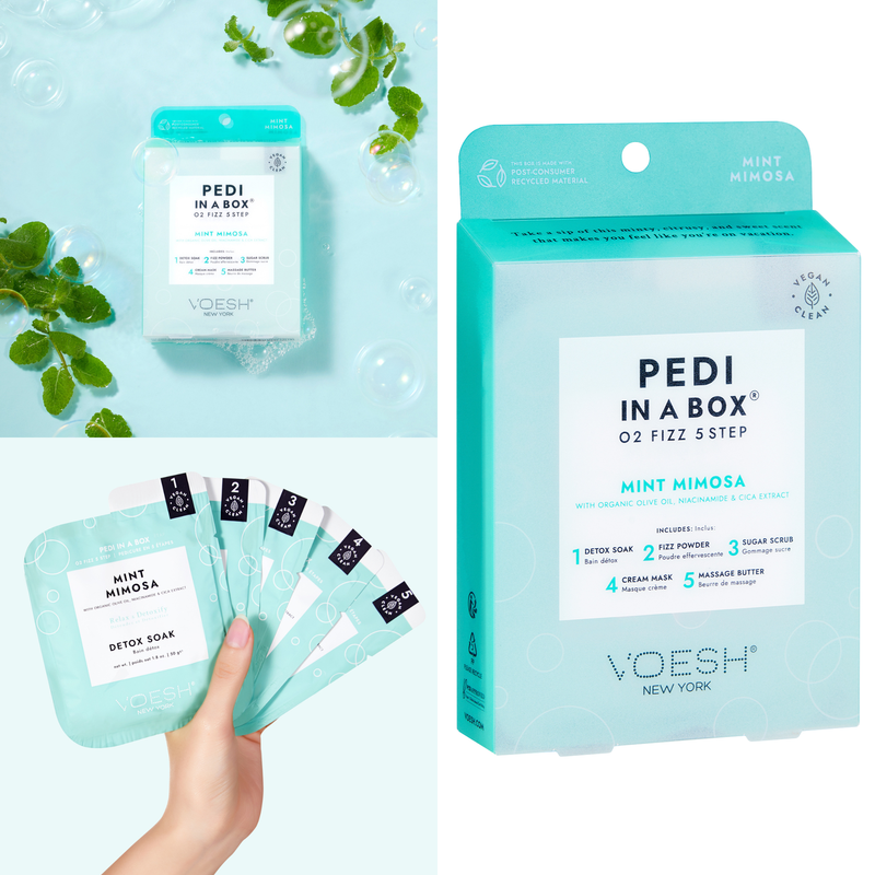Voesh - Pedi in a Box O2 Fizz 5 Steps Mint (box/50pcs)