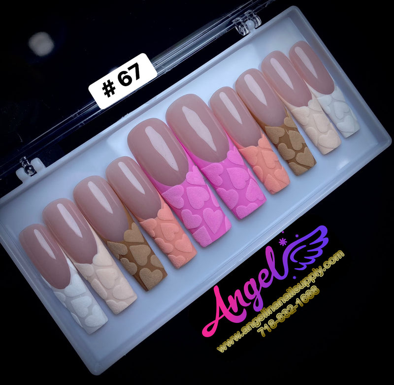 Angelina Handmade Custom Press-On | Long Nail Design #060-#089