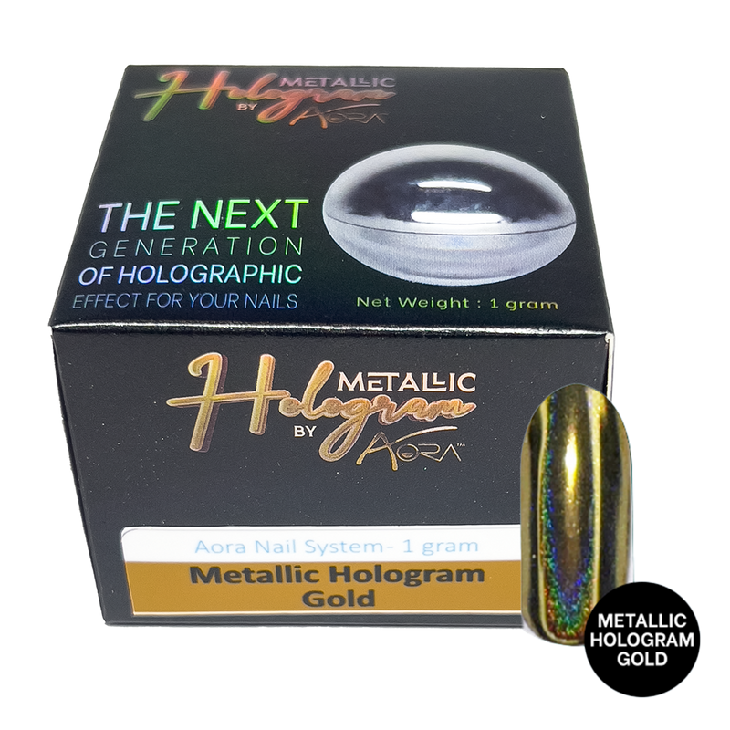 Aora Chrome Powder Metalic Holo-Gold