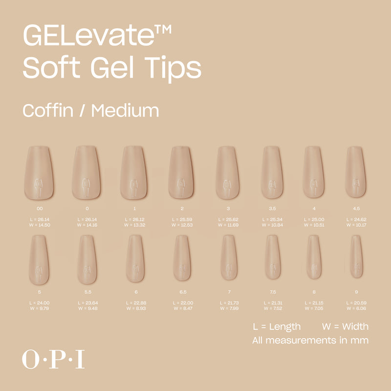 OPI Soft Gel Pre-Shaped Tip Extensions / Coffin