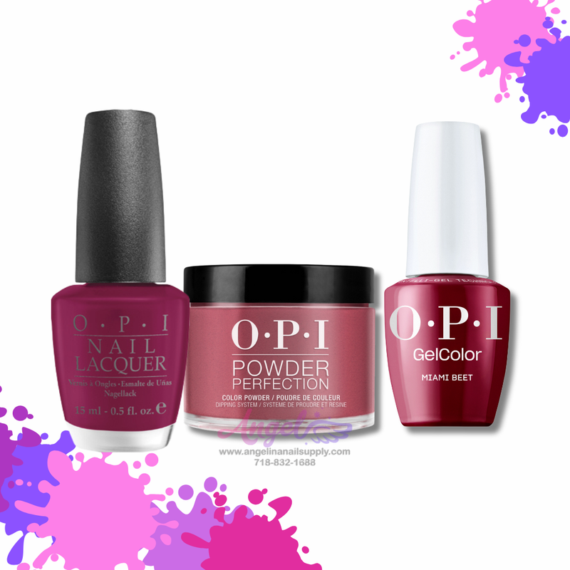 OPI 3in1 combo DP-GC-NL B78 MIAMI BEET