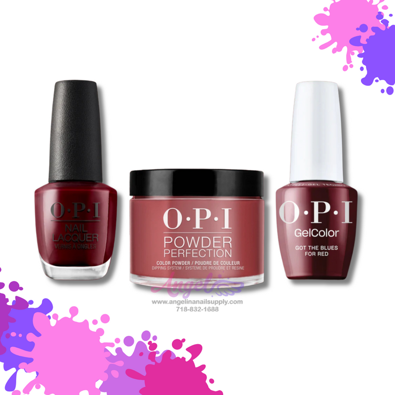 OPI 3in1 combo DP-GC-NL W52 GOT THE BLUES FOR RED