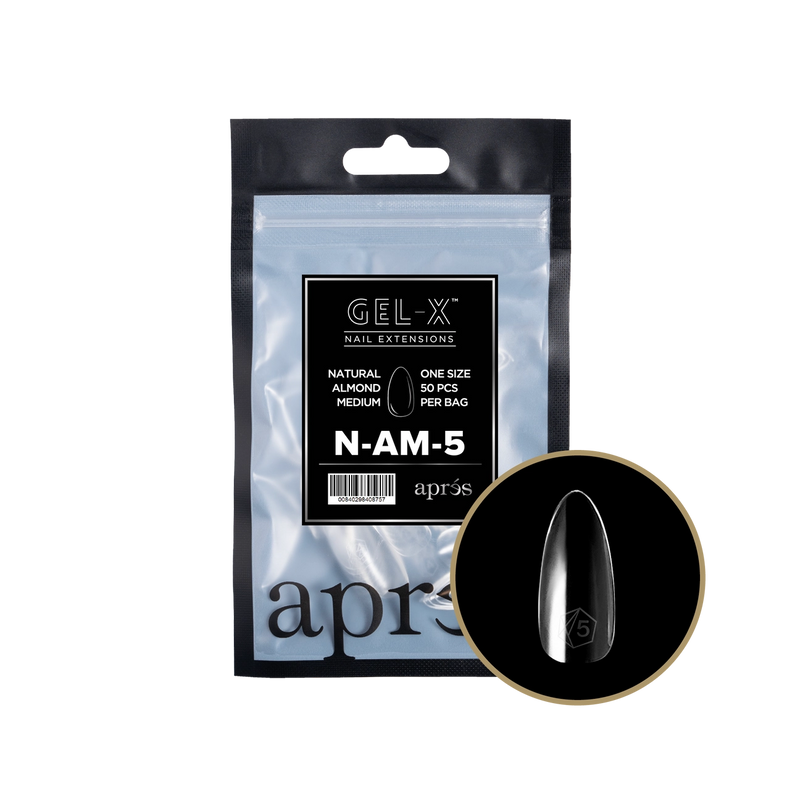 Aprés Gel-X® Natural Almond Medium Refill Bag (50pcs/pack)