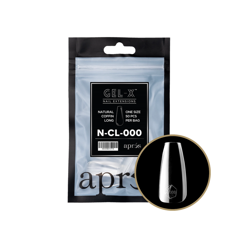 Aprés Gel-X® Natural Coffin Long Refill Bag (50pcs/pack)