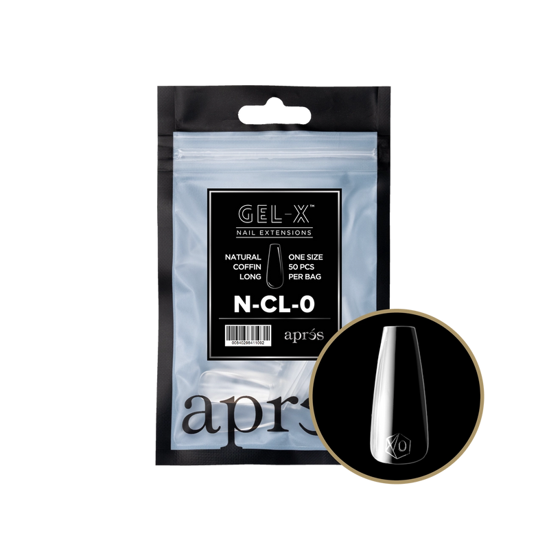 Aprés Gel-X® Natural Coffin Long Refill Bag (50pcs/pack)
