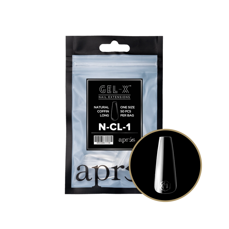 Aprés Gel-X® Natural Coffin Long Refill Bag (50pcs/pack)