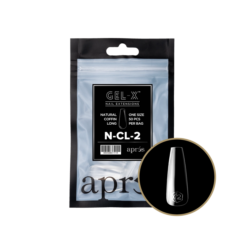 Aprés Gel-X® Natural Coffin Long Refill Bag (50pcs/pack)