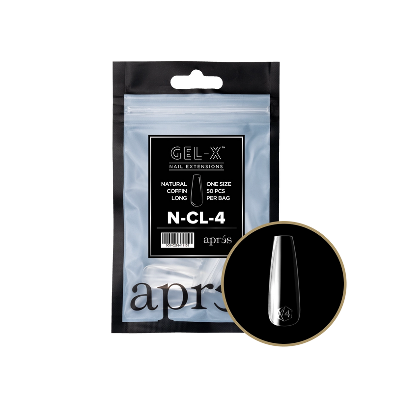 Aprés Gel-X® Natural Coffin Long Refill Bag (50pcs/pack)