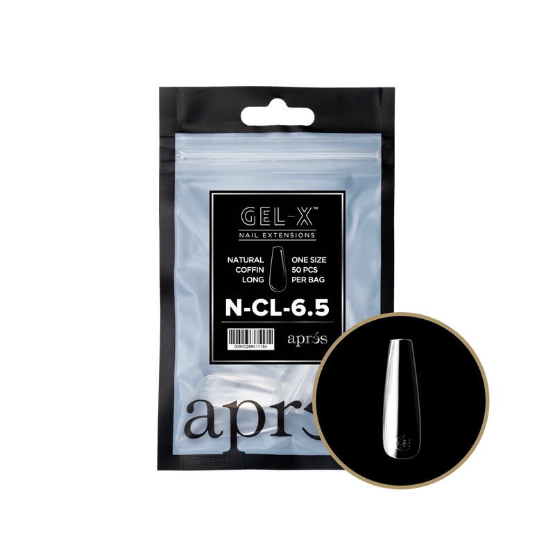 Aprés Gel-X® Natural Coffin Long Refill Bag (50pcs/pack)