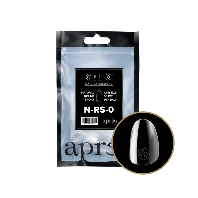 Aprés Gel-X® Natural Round Short Refill Bag (50pcs/pack)