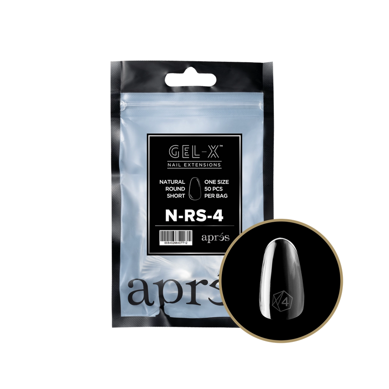 Aprés Gel-X® Natural Round Short Refill Bag (50pcs/pack)