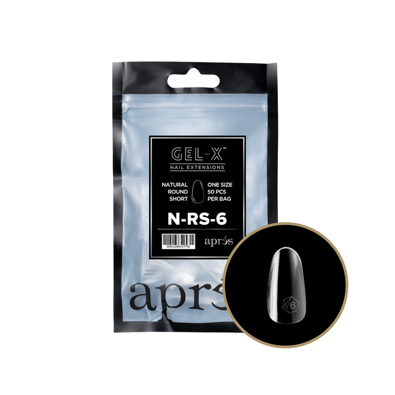Aprés Gel-X® Natural Round Short Refill Bag (50pcs/pack)