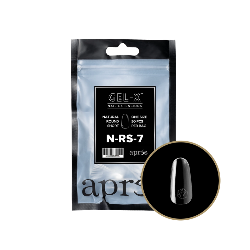 Aprés Gel-X® Natural Round Short Refill Bag (50pcs/pack)