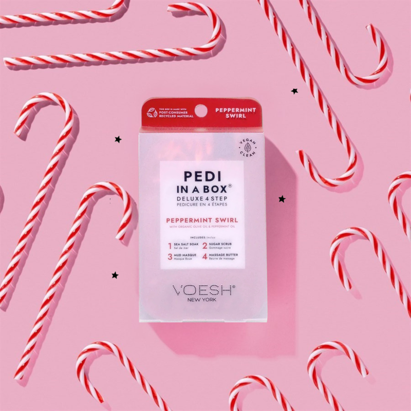VOESH - Pedi in a Box Peppermint Swirl (hộp)