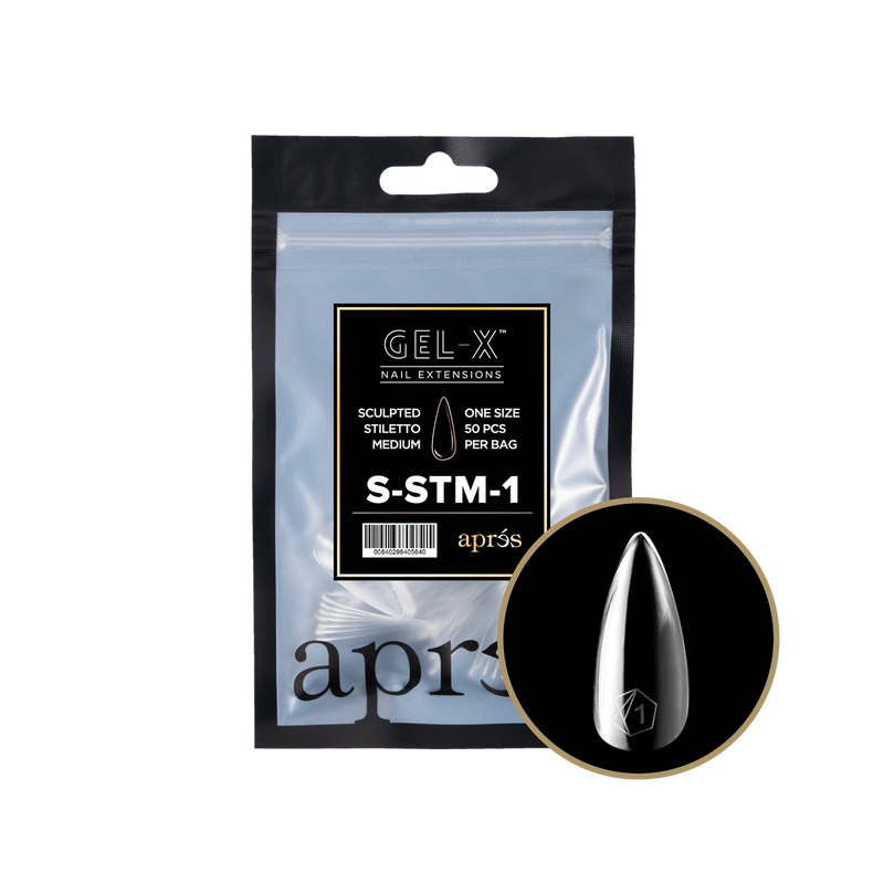 Aprés Gel-X® Sculpted Stiletto Medium Refill Bag (50pcs/pack)
