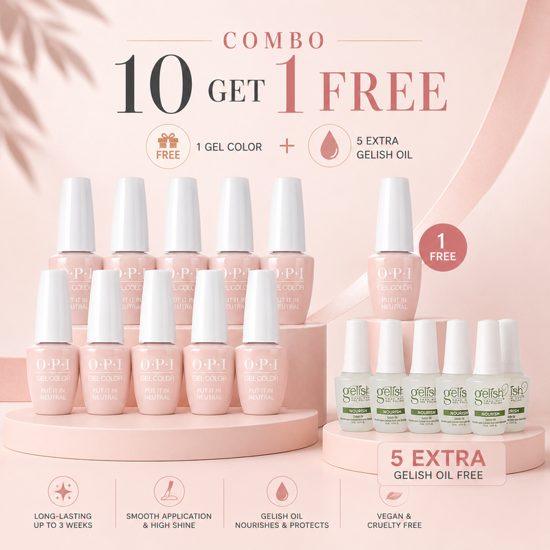 OPI Gel Color GC T65 PUT IT IN NEUTRAL (Buy 10 Get 1 FREE +5 Extra Gelish Oil)