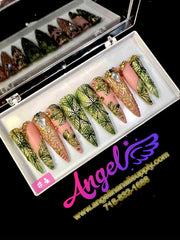 Angelina Handmade Custom Press-On | Long Nail Design 001-029 - Angelina Nail Supply NYC
