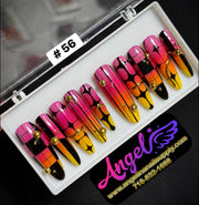 Angelina Handmade Custom Press-On | Long Nail Design 030-059 - Angelina Nail Supply NYC