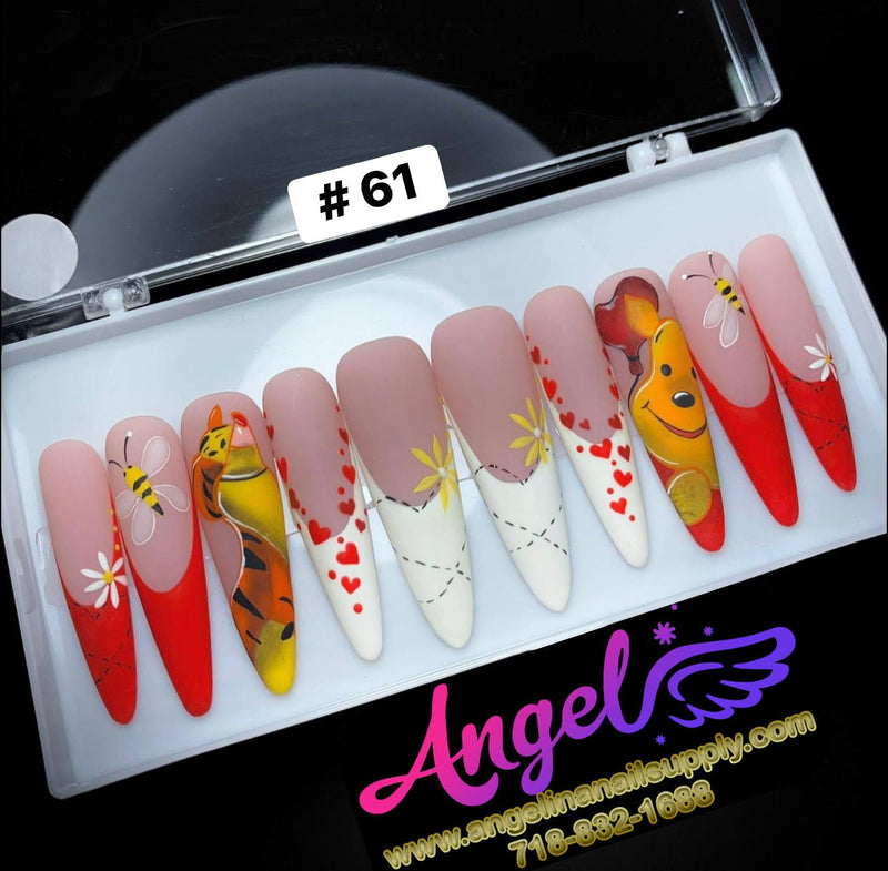 Angelina Handmade Custom Press-On | Long Nail Design 060-089 - Angelina Nail Supply NYC