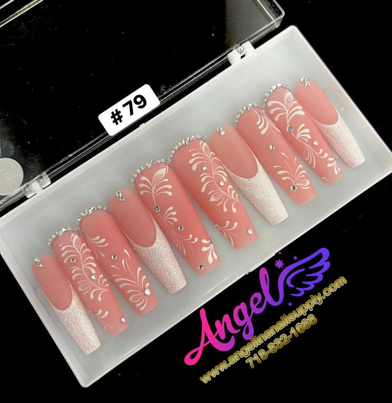 Angelina Handmade Custom Press-On | Long Nail Design 060-089 - Angelina Nail Supply NYC