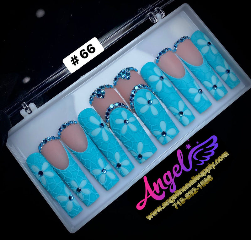 Angelina Handmade Custom Press-On | Long Nail Design 060-089 - Angelina Nail Supply NYC