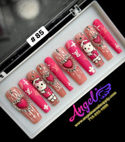 Angelina Handmade Custom Press-On | Long Nail Design 060-089 - Angelina Nail Supply NYC