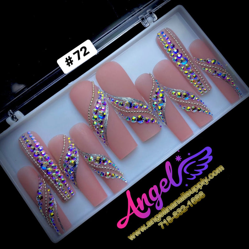 Angelina Handmade Custom Press-On | Long Nail Design 060-089 - Angelina Nail Supply NYC