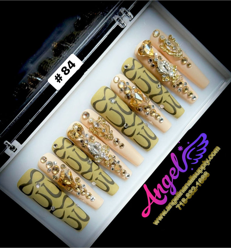 Angelina Handmade Custom Press-On | Long Nail Design 060-089 - Angelina Nail Supply NYC