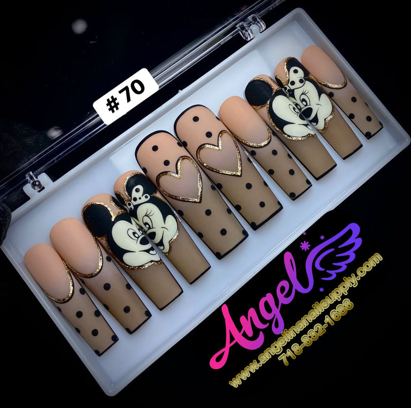 Angelina Handmade Custom Press-On | Long Nail Design 060-089 - Angelina Nail Supply NYC
