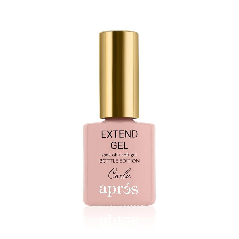 Apres Color Extend Gel Bottle, Gel-X Tips Adhesive, Soak Off UV Soft Gel Builder, Nude Colors (Carla, 15 ml) - Angelina Nail Supply NYC