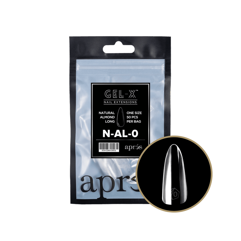 Aprés Gel-X® Natural Almond Long Refill Bag (50pcs/pack) - Angelina Nail Supply NYC