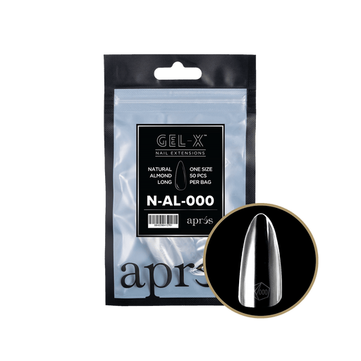 Aprés Gel-X® Natural Almond Long Refill Bag (50pcs/pack) - Angelina Nail Supply NYC