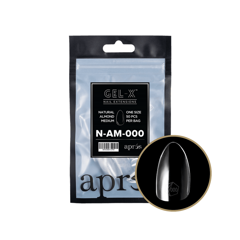 Aprés Gel-X® Natural Almond Medium Refill Bag (50pcs/pack) - Angelina Nail Supply NYC