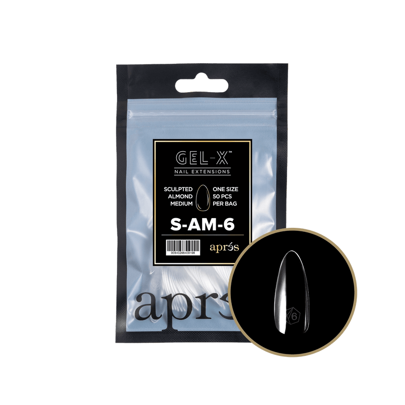 Aprés Gel-X® Sculpted Almond Medium Refill Bag (50pcs/pack) - Angelina Nail Supply NYC