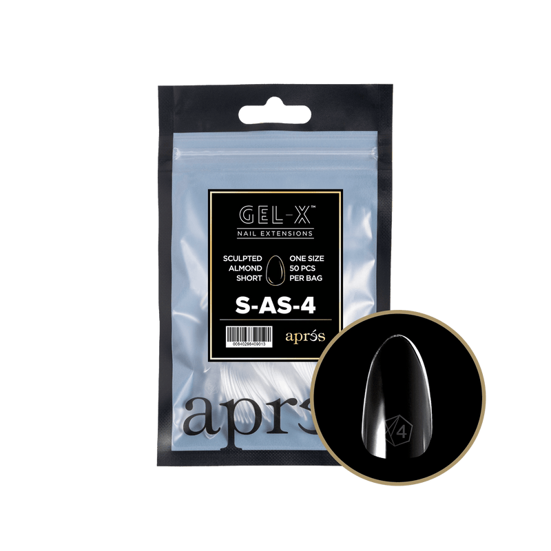 Aprés Gel-X® Sculpted Almond Short Refill Bag (50pcs/pack) - Angelina Nail Supply NYC