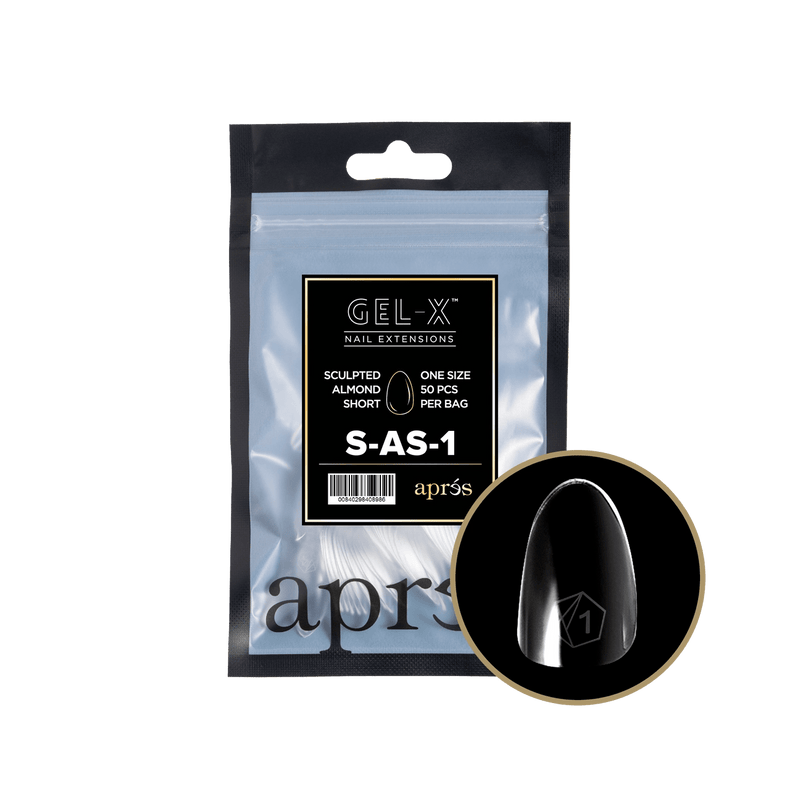 Aprés Gel-X® Sculpted Almond Short Refill Bag (50pcs/pack) - Angelina Nail Supply NYC