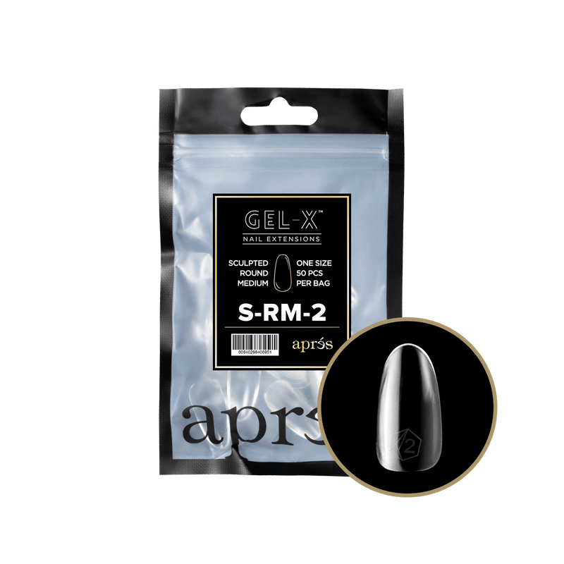 Aprés Gel-X® Sculpted Round Medium Refill Bag (50pcs/pack) - Angelina Nail Supply NYC