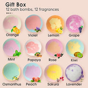 Bath Bombs Set 12 Fragrances - Angelina Nail Supply NYC