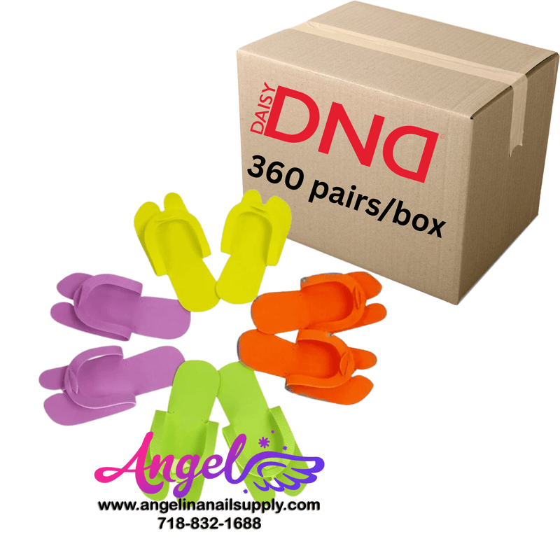 DND Foam Slipper Unfolded (box/30 pack) - Angelina Nail Supply NYC